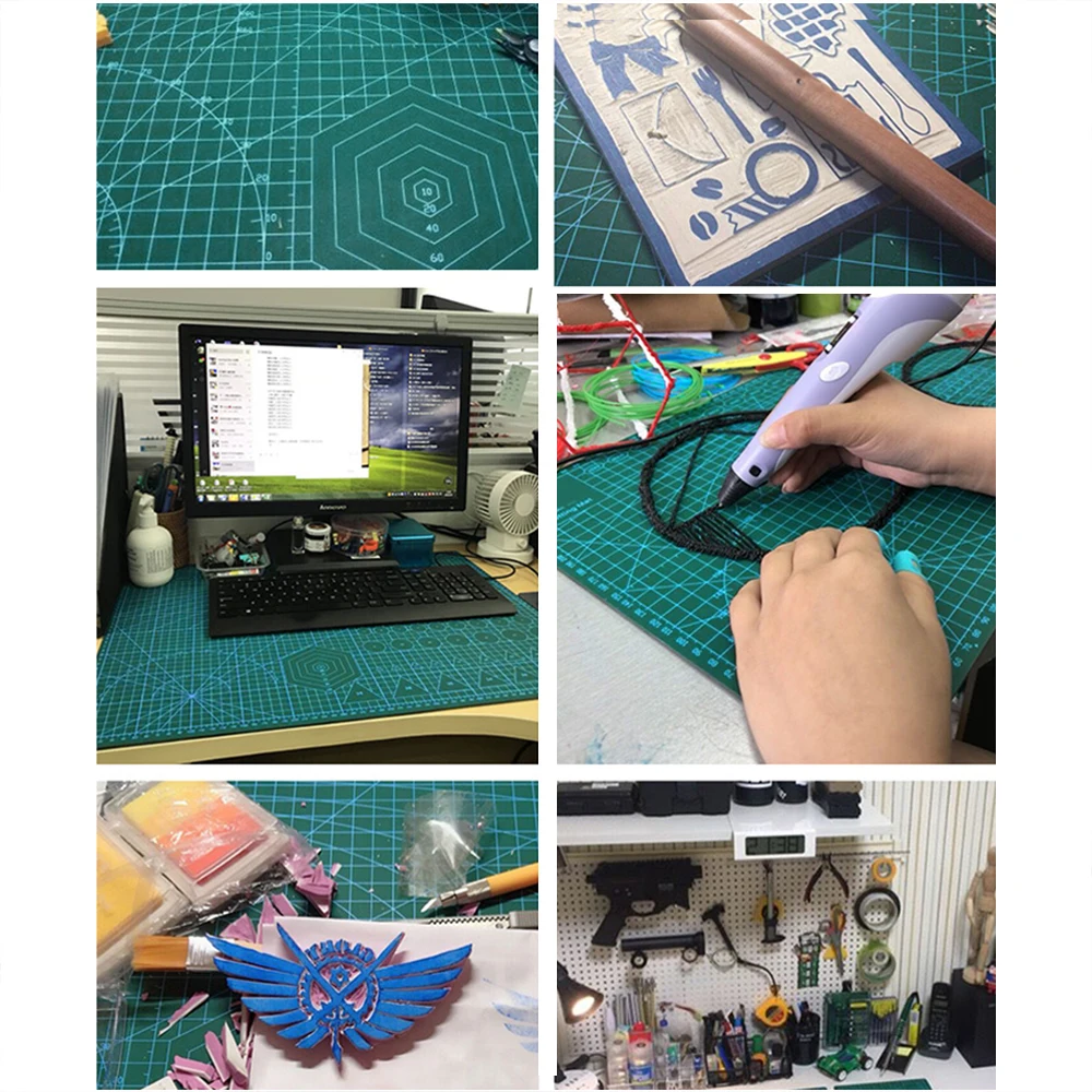 A2A3A4 커팅 패드 PVC 테이블 패드 가죽 프로세스 안티 커팅 양면 조각 학생 DIY 프로세스 자기 치유 패드 1PCS