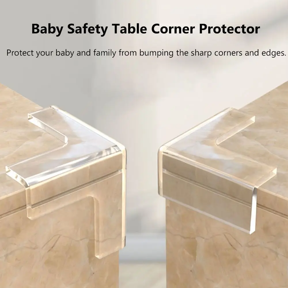 

4Pcs Children Silicon Kids Security Desk Corner Guards Anticollision Strip Edge Protection Table Corner Protector