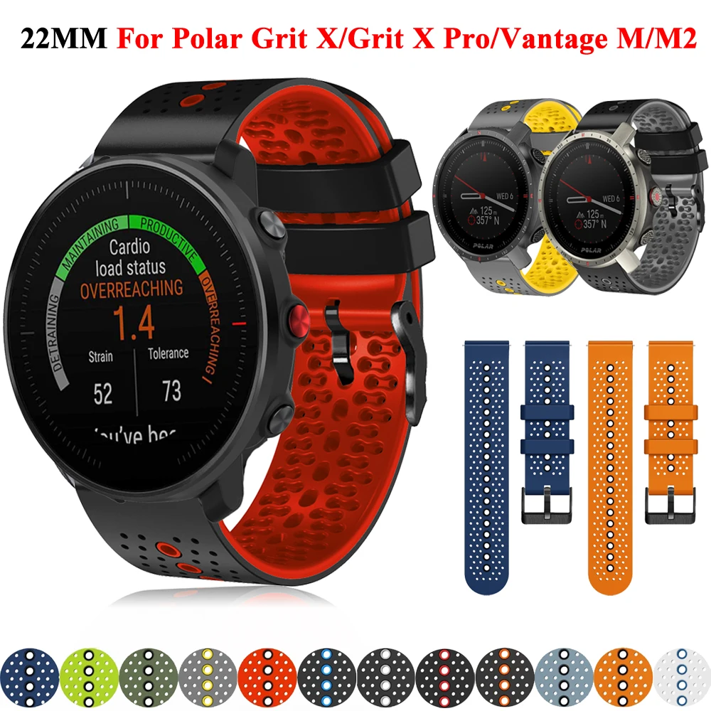 Sport Silicone Watch Strap, 22mm - Universal Fit Replacement Wristband
