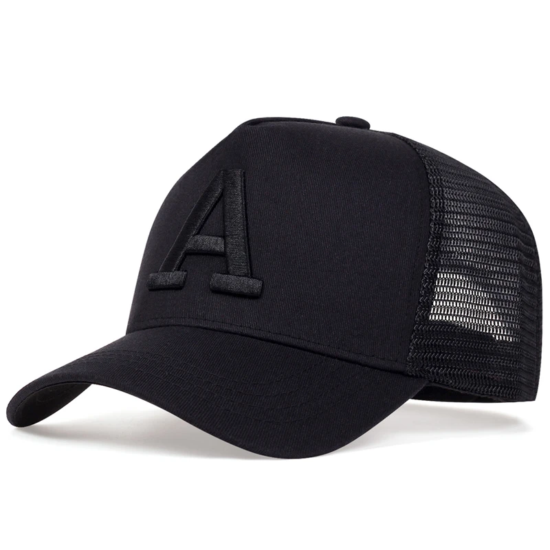 XibeiTrade Vintage Cotton Baseball Cap - Black Snapback Hat With Letter Embroidery, Adjustable Strap