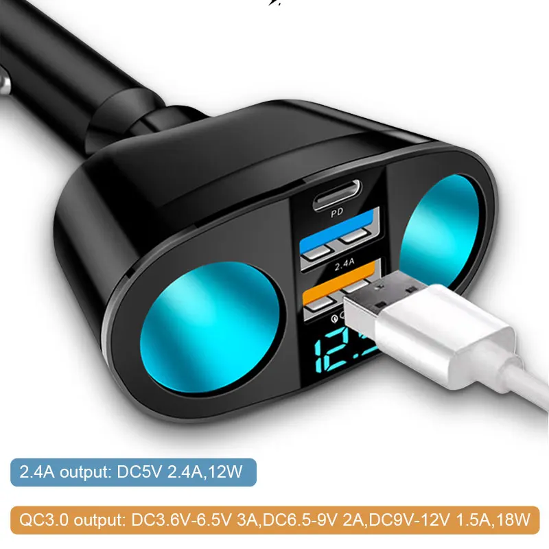 BLALION ڵ    ø, Ķ , PD QC3.0 2 USB , ޴ DVR , 5 Ʈ