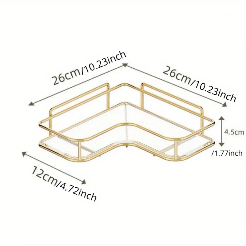 Bathroom Storage Rack Shelf Wall Mounted Triangular Acrylic Hand Washing Table Toilet Corner Folding