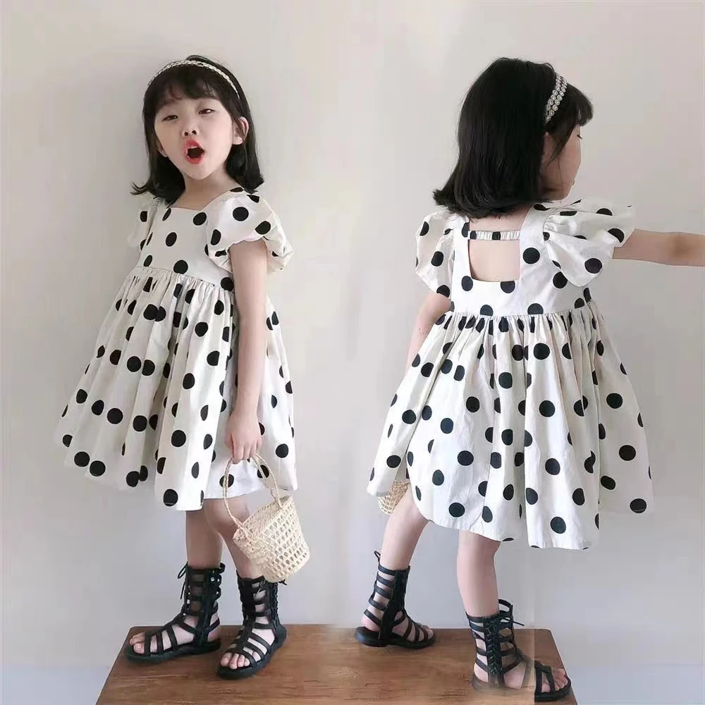

Kids Short Sleeve Girls Dress Sweet Princess VestidosSummer Dress New Fashion Kids Outfit Loose Children'S Clothes1-8Years