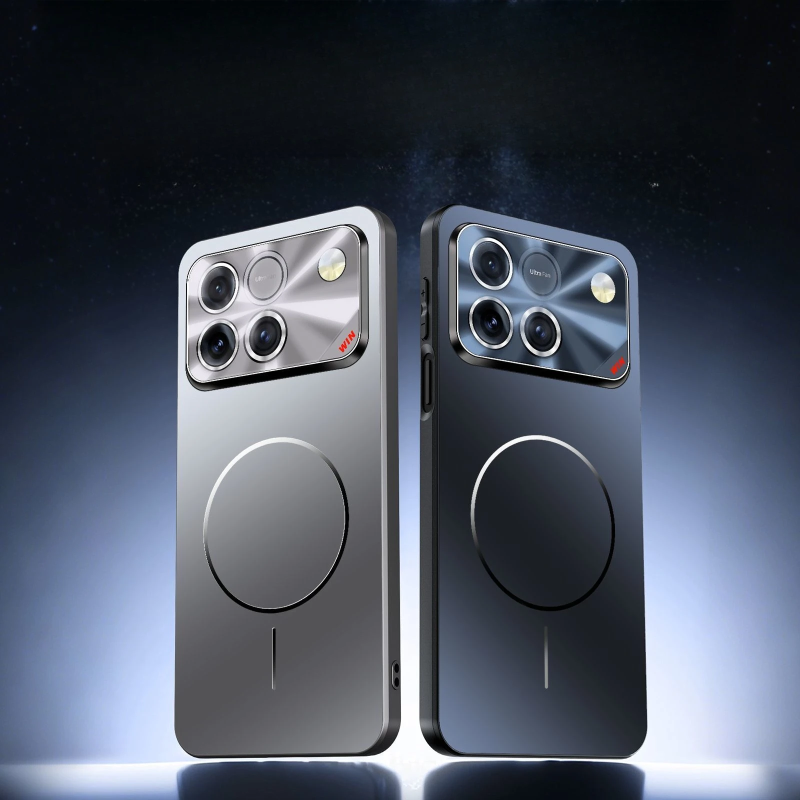 Luxury Magnetic Laser Frosted Full Coverage Acrylic Case with Shockproof Bumper