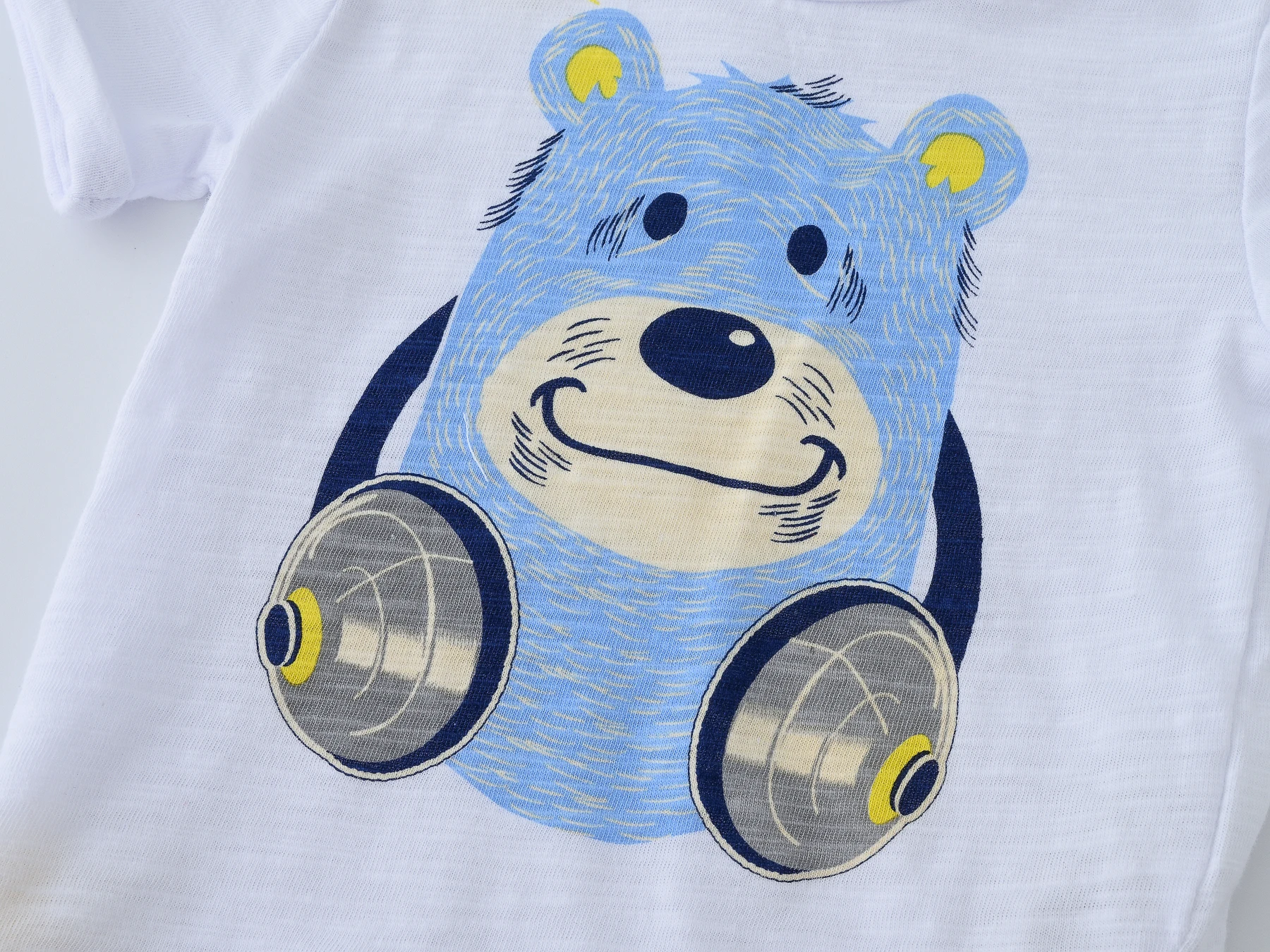 Kavkas Baby Boy T-Shirt Summer 100%Cotton Cartoon Bear Printing Short Sleeve Newborn Baby Shirt camiseta bebe recien nacido
