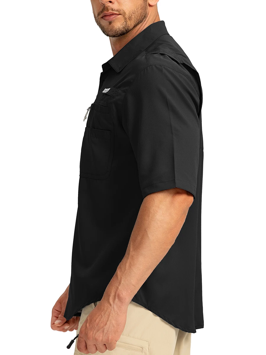 G Gradual Men's Lightweight Short Sleeve Shirt Quick Dry Stretch Shirt for  Hiking Travel, UPF50