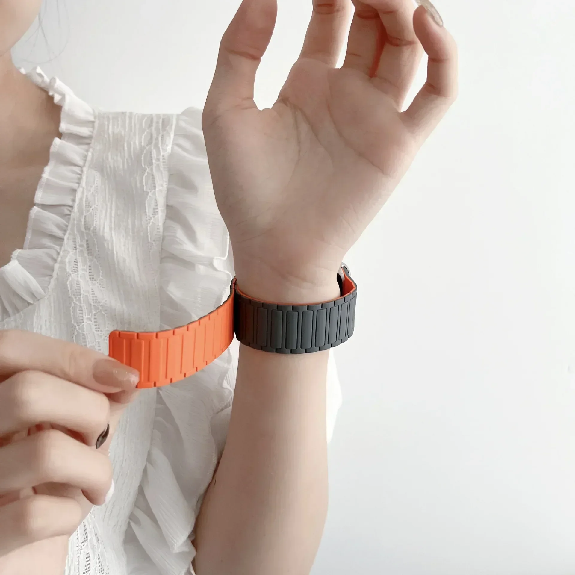Magnetic Buckle Silicone Strap Bracelet