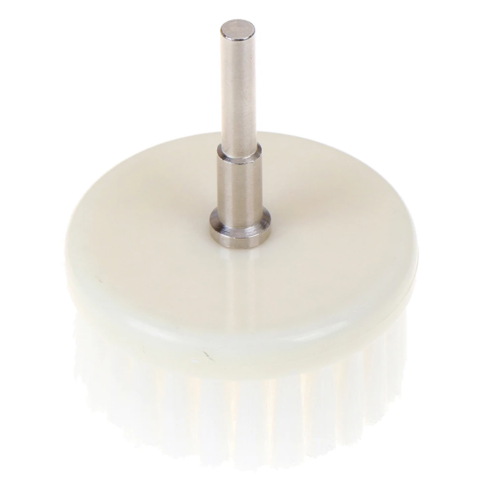 60mm White Soft Drill Powered Brush Head For Cleaning Car Carpet Bath Cleaning Of Fabric Sofa Carpet Leather Interior 2
