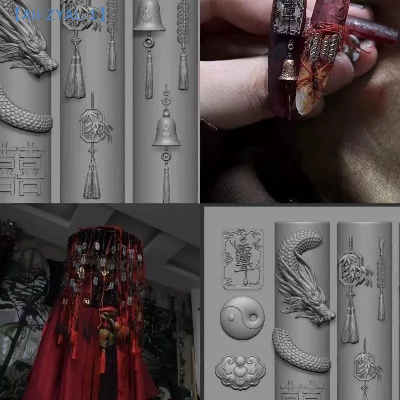 【ZYAL-1】3D 나비 꽃 실리콘 네일 몰드 달콤한 리본 비즈 체인 투명 네일 템플릿 DIY 네일 아트 장식 디자인 도구