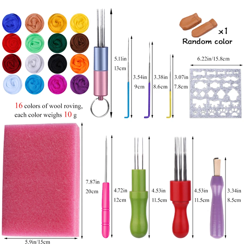 Wool Felt Kit For Felting Wool Fibre Roving Felt Mould DIY Handmade Craft Felting Needles For Craftwork MIUSIE