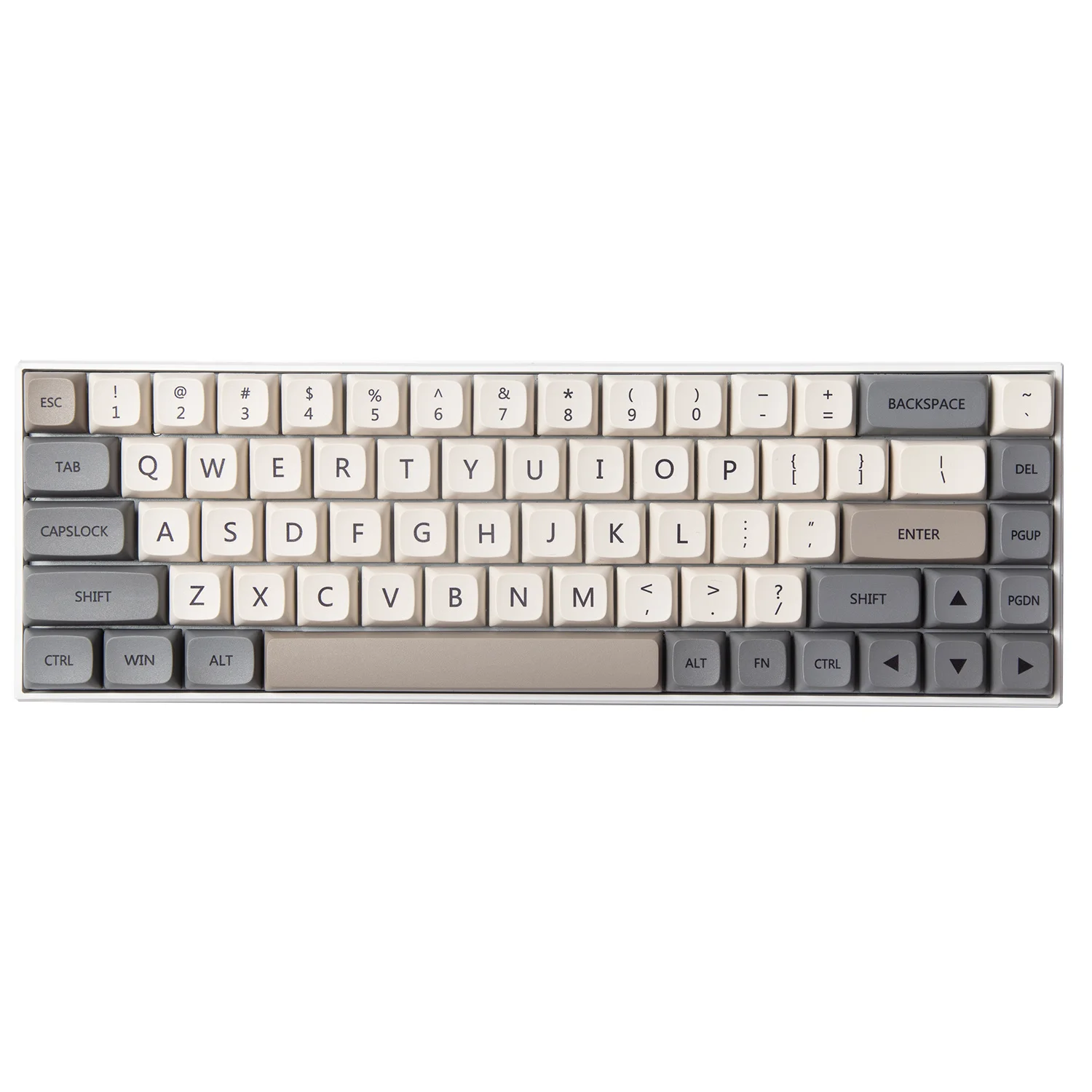 XDA profilu 120 PBT klíčenka DYE-SUB personalizované minimalistické bělouš šedá anglický japonský klíčenka pro mechanická klávesnice MX spínač