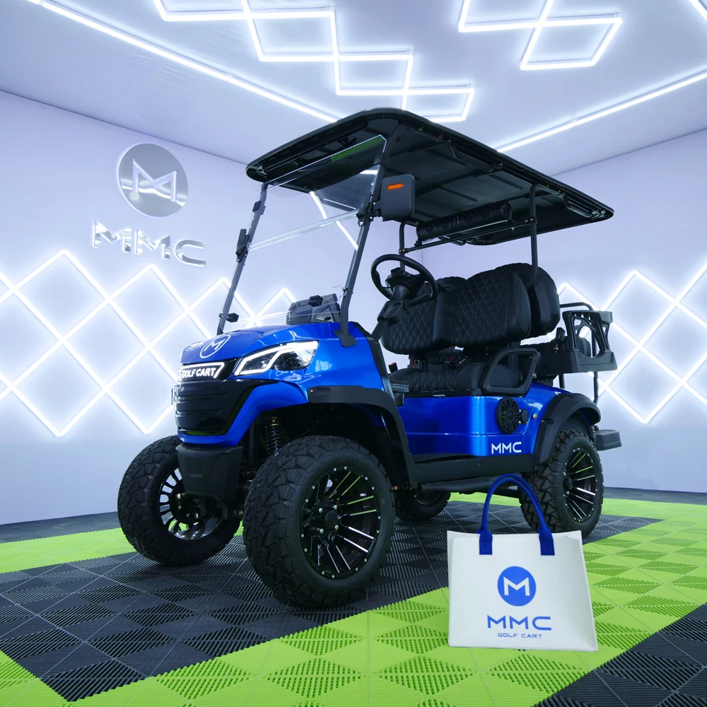 Newly Launched 4-Seater 72V 5kw AC Motor Lithium Battery Electric Hunting Golf Cart Sightseeing Bus Club Car Made In China