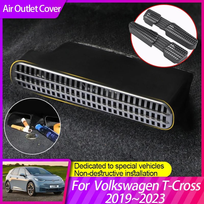 Per Volkswagen Vw T-Cross Taigun C11 2019 ~ 2023 Car Air Outlet Cover Seat Under Conditioning Vent Duct Accessori Di Scarico 2022