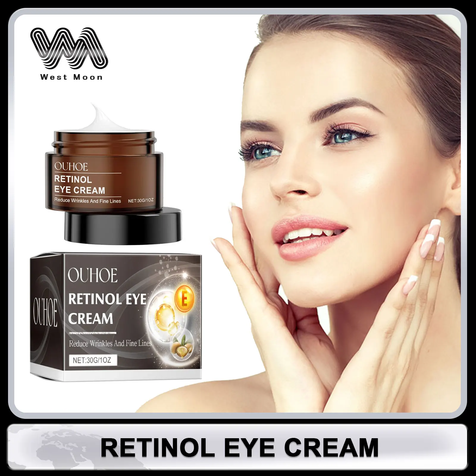 

Retinol Eye Cream Eye Bag Removal Firming Skin Brightening Dark Circle Fading Fine Lines Anti Puffiness Moisturizing Eye Cream