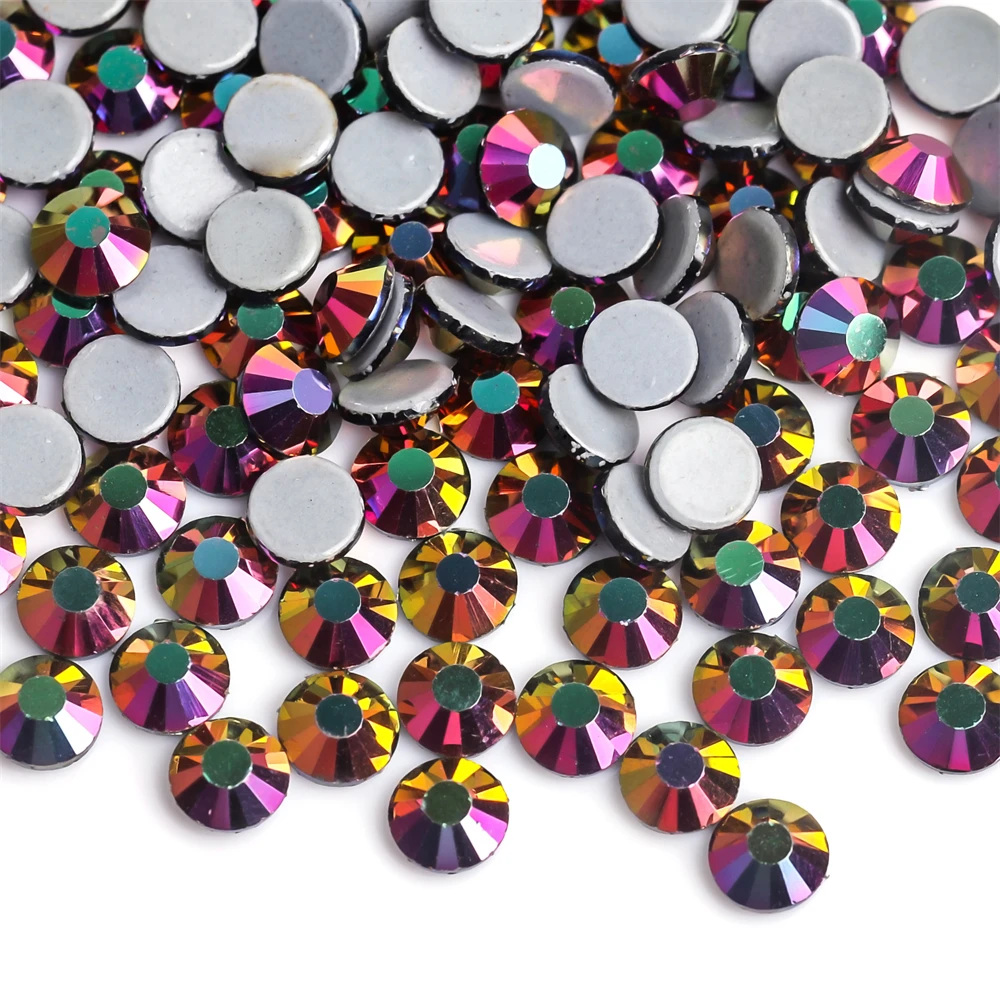 New Purple Velvet Crystal AB Better DMC Hot Fix Rhinestones,Glass Strass Hotfix Iron On Rhinestones Sewing & Fabric Decorations