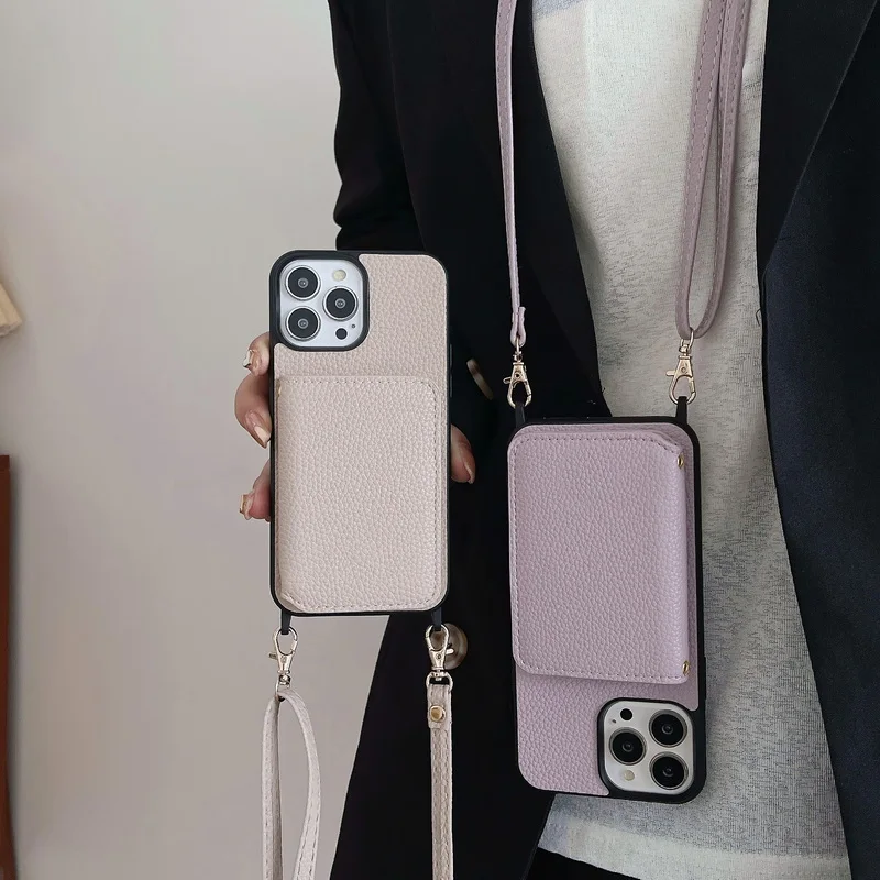Iphone 13 Pro Max Crossbody Wallet Case  Iphone Case Strap Card Holder -  Luxury - Aliexpress