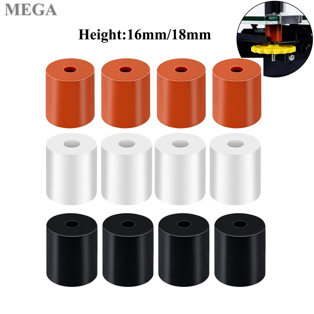 MEGA Hot Bed Leveling Column Silicone Solid Spacer 3D Printer Parts For CR 10/ CR10S Ender 3 s1 pro kp3s pro v2 Heatbed, ,   - AliExpress