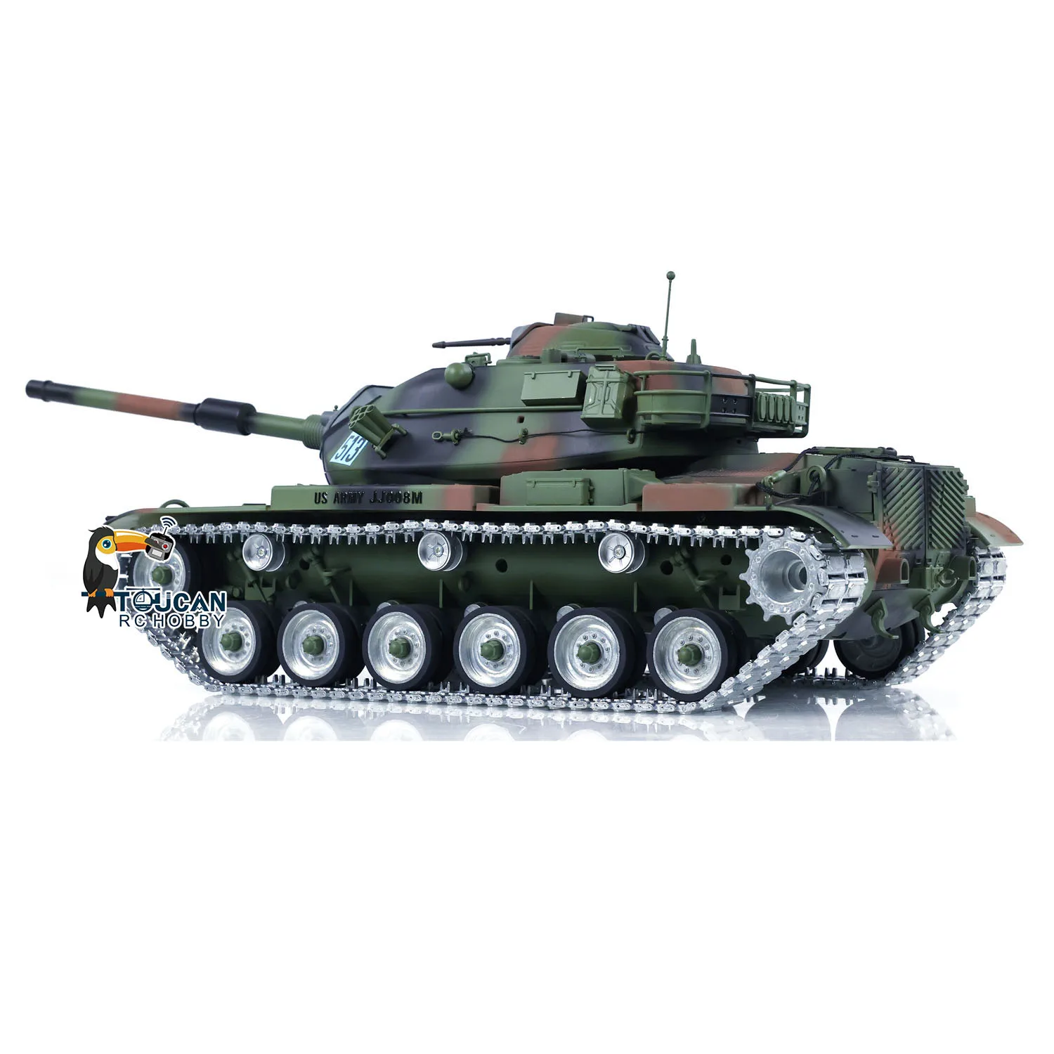 TD 1/16 RC Tank M60A3 Remote Control BB Infrared Battle Toy Barrel Recoil RTR Battle Metal Wheels Tracks Drriving Wheels TH23294 3