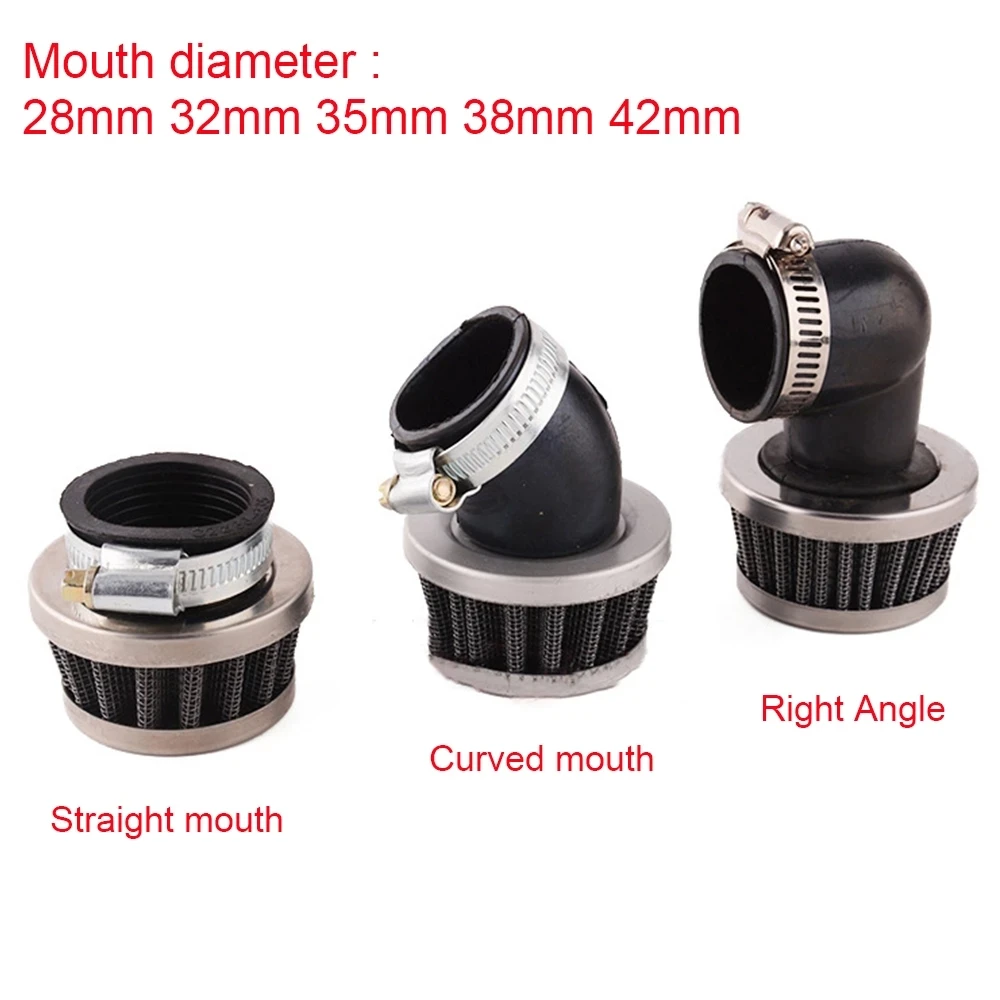 Motorcycle Air Filters 28mm 32mm 35mm 38mm 42mm Universal ATV Scooter Pit Dirt Bike Stright Curved Right Mini Air Filter Cleaner air filter,motorcycle air filter,air filter cleaner