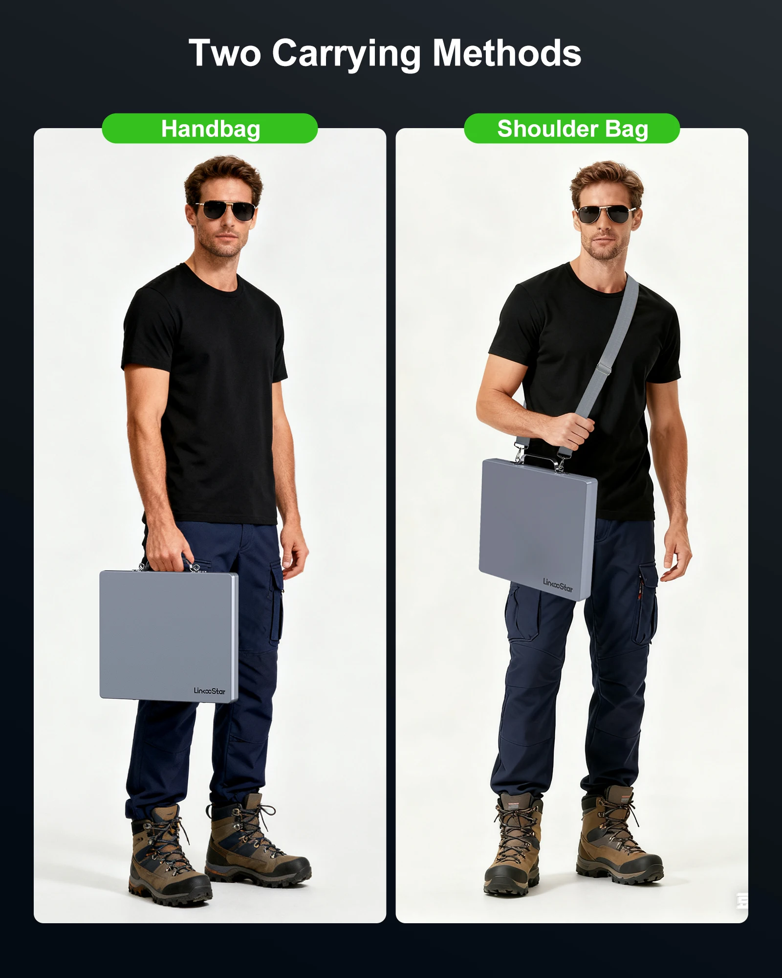 스타링크 미니 자석식 차량용 거치대 + 견고한 보호 케이스(숄더 스트랩 포함) - 대시보드/썬루프/RV용