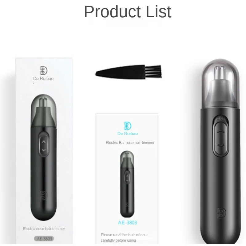 Electric Nose Hair Trimmer USB Rechargeable 360 Degree Hair Shaver Eyebrow Shaver  Women Clippers Men Cortar Pelos De La Nariz 6