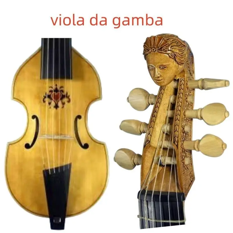 

Baroque Style SONG profession maestro 6 string 27" viola da gamba carving scroll