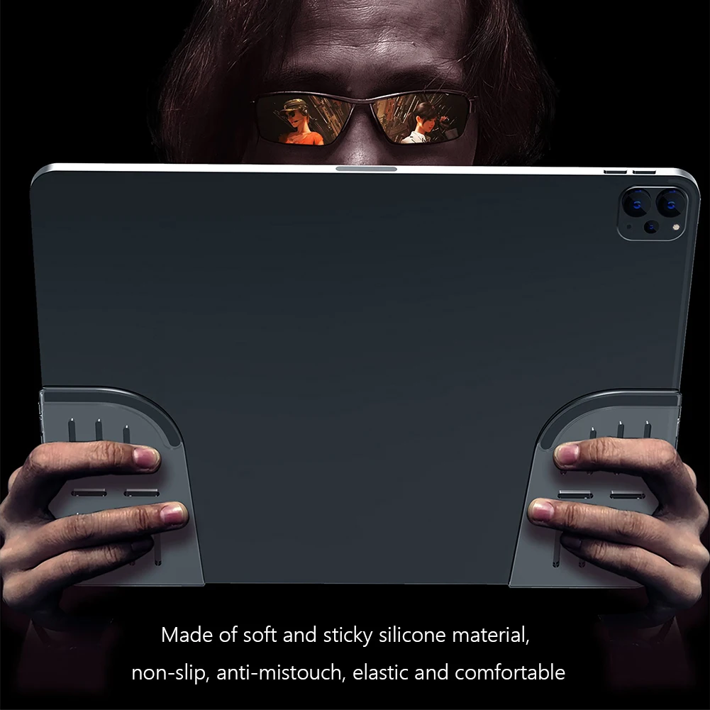 Z25 2 pezzi di Silicone morbido supporto per giochi Mobile ausiliario impugnature per Tablet maniglia accessori da gioco per PUBG iPad antiscivolo Anti-mistouch - immagine 3