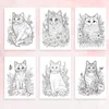1pc, Cat Coloring Book, Teenagers Coloring Book, 30 Different Patterns, 100gsm Thick Paper, Stress Relief, Birthday Gift 6