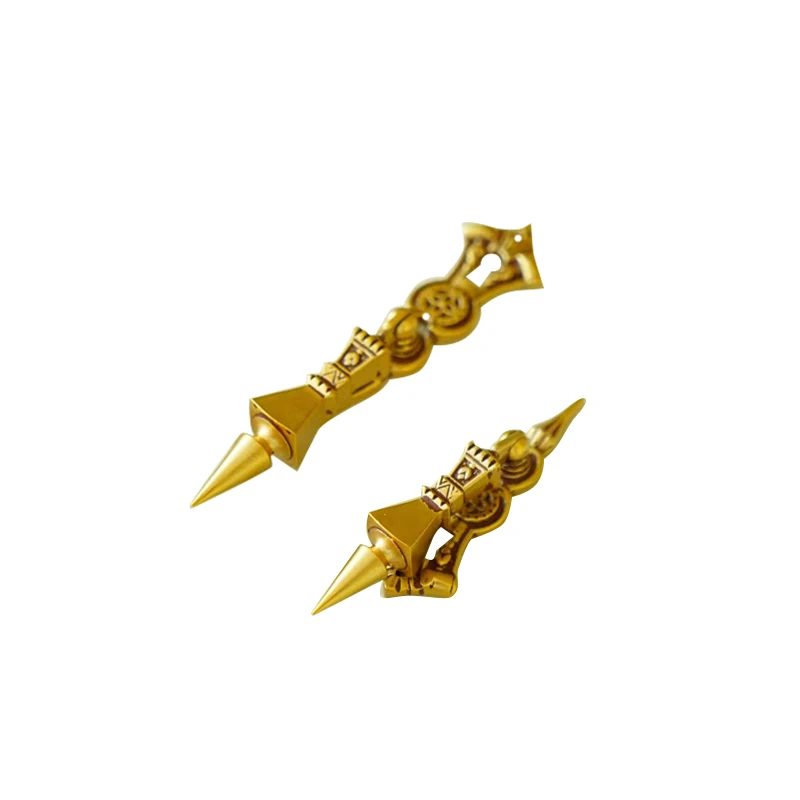 Small light cone full brass handle gilt distressed furniture handle drawer cabinet door modification 8