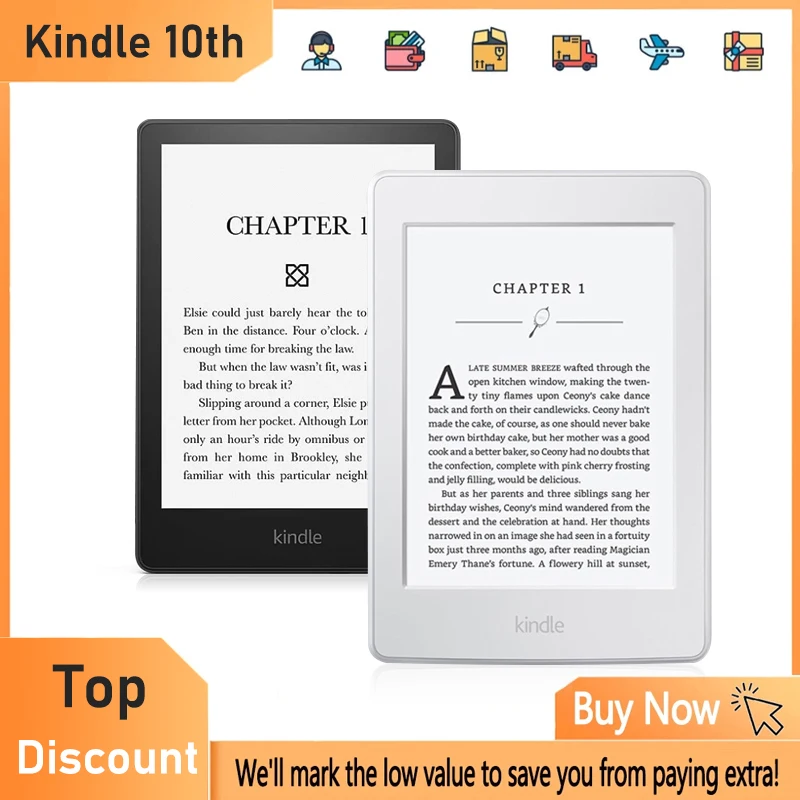 Kindle10thElectronicbookreaderwithBacklight6einkTouchScreen