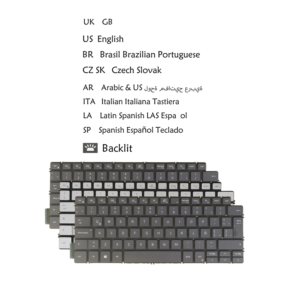 DELL LATITUDE 3410 Inglés Eeuu Teclado Retroiluminado Reposamanos