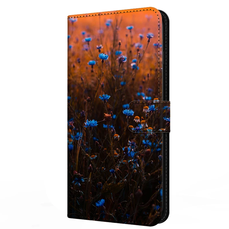 Elegant Leather Wallet Flip Stand Case with Magnetic Closure