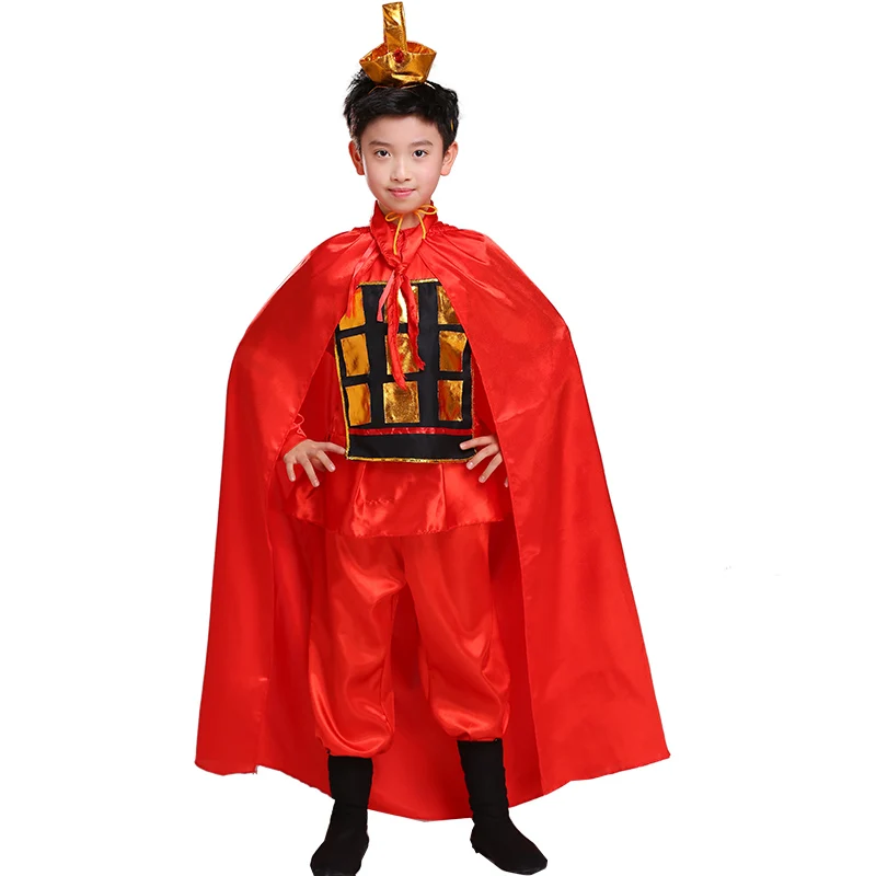 Chinese Ancient Soldier Costume Boy Girl Performance Costume Ancient Armor Opera Children Performance