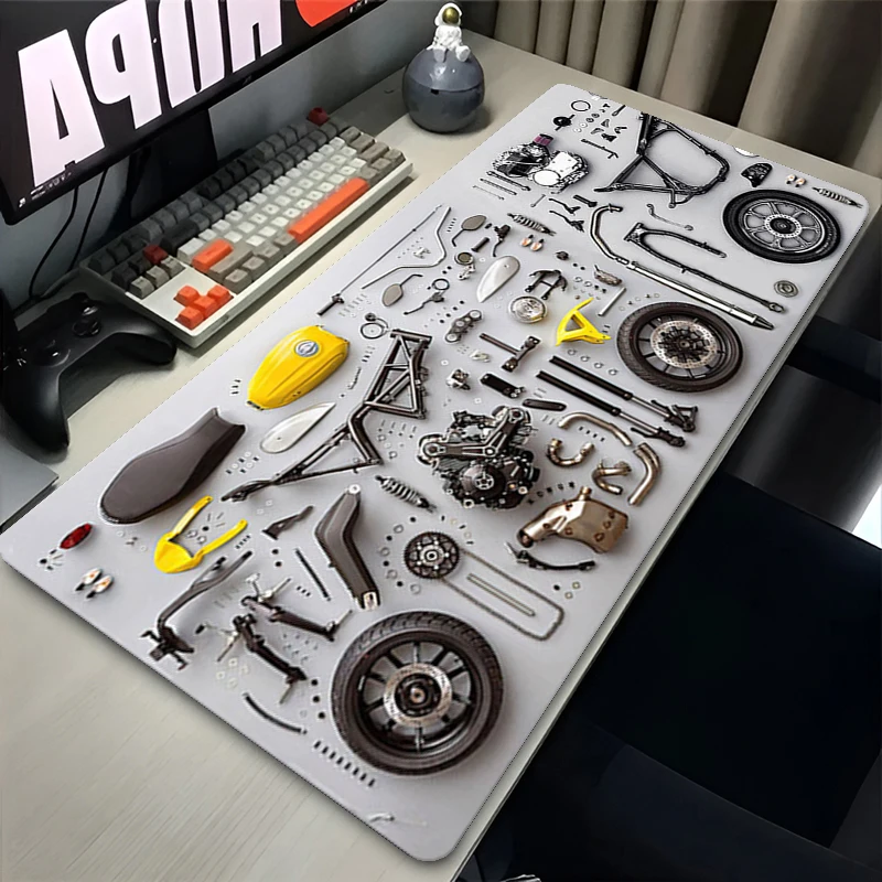 분해도면 고무 마우스 패드 마우스 패드 XXL 게임 액세서리 사무실 게이머 키보드 데스크 매트 미끄럼 방지 노트북 마우스 패드