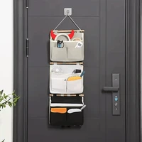 Hanging Storage Bag 3 Pocket One-layer Hanging Organizer for Dorm Living Room Bathroom Home Fabric Wall Closet Organizer 2