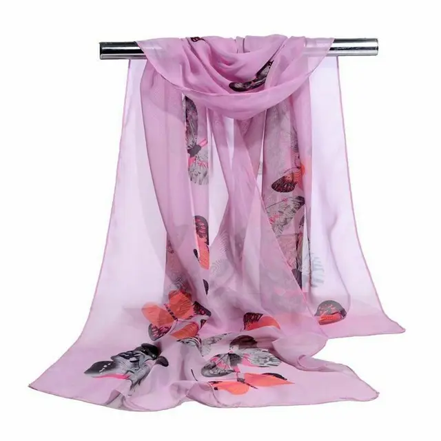 Sciarpa Stampa Animali Estiva Sciarpa Scialle Donna Lunga Estiva - Stampa Farfalle E Motivo Animale, Chiffon Viscosa, Multicolore Sciarpa Amazon - Foto 6