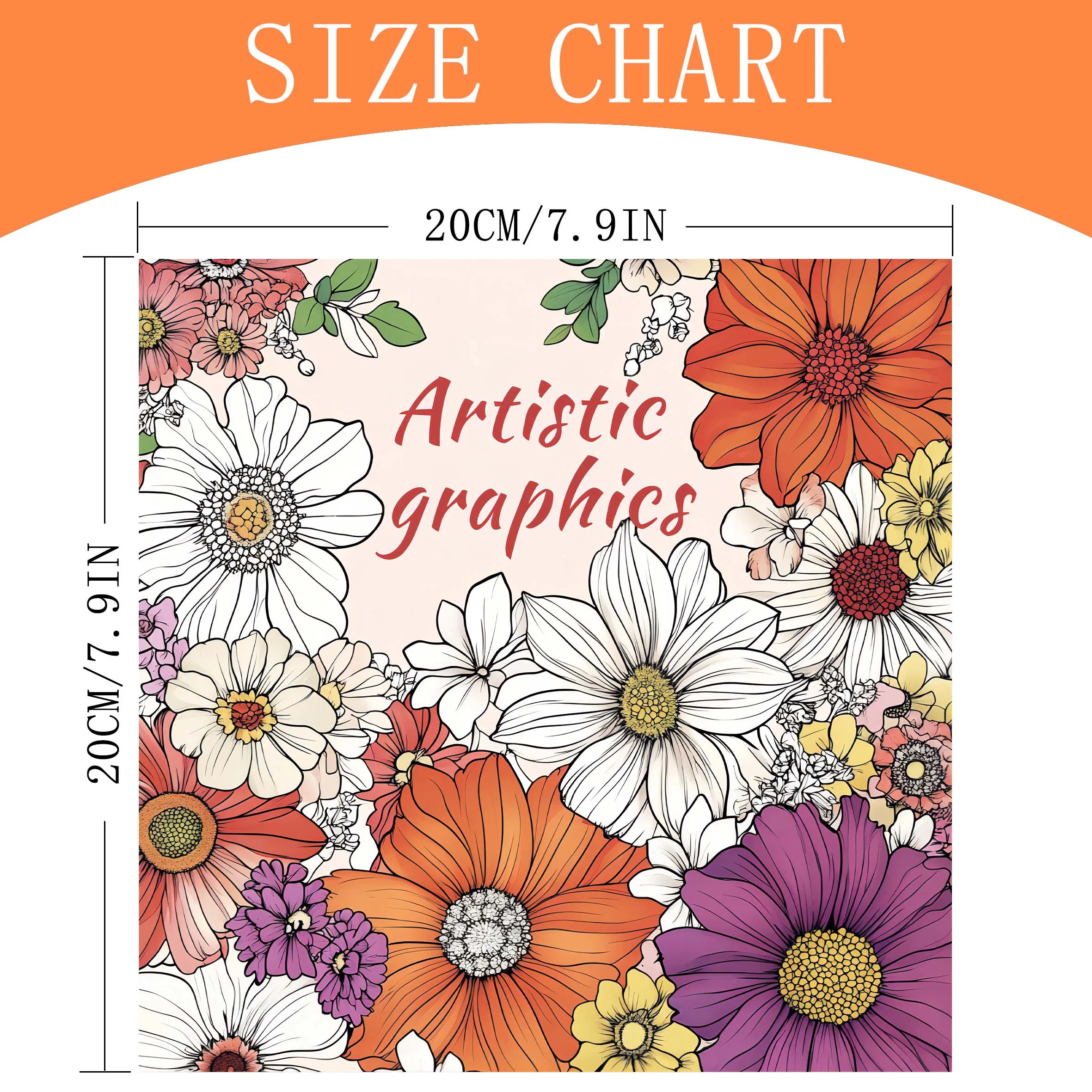 1pc Art Coloring Book 24Page Artistic Graphics Flower For Birthday Party Relieve Stress Kill Time Graffiti Painting Drawing Book 3