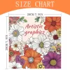 1pc Art Coloring Book 24Page Artistic Graphics Flower For Birthday Party Relieve Stress Kill Time Graffiti Painting Drawing Book 3