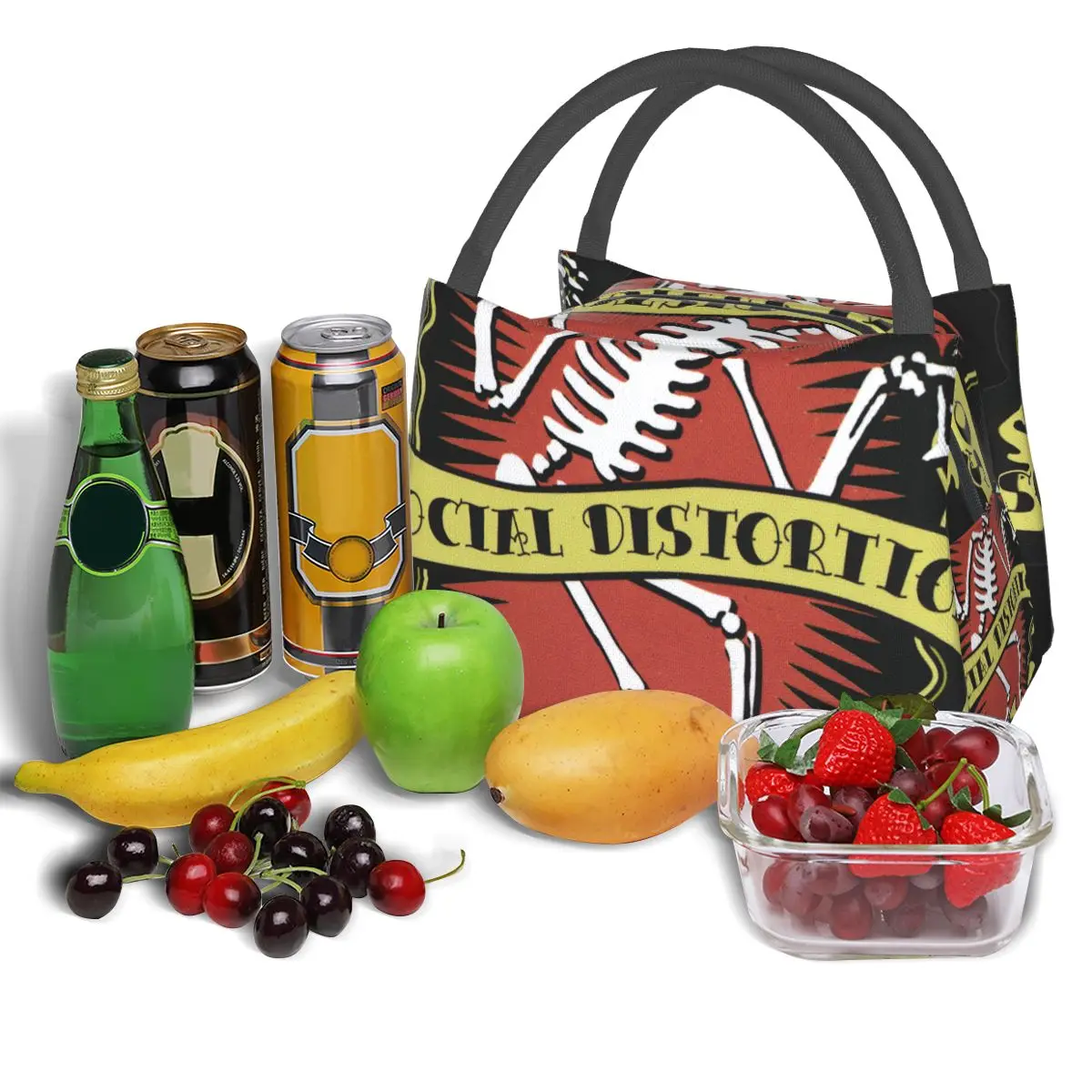 Social Distortion Winged Wheel Portable insulation bag for Cooler Thermal Food Office Pinic Container