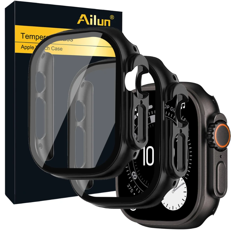 Cover For Apple Watch Ultra 3 49mm PC Bumper+Screen Protector Cover ...