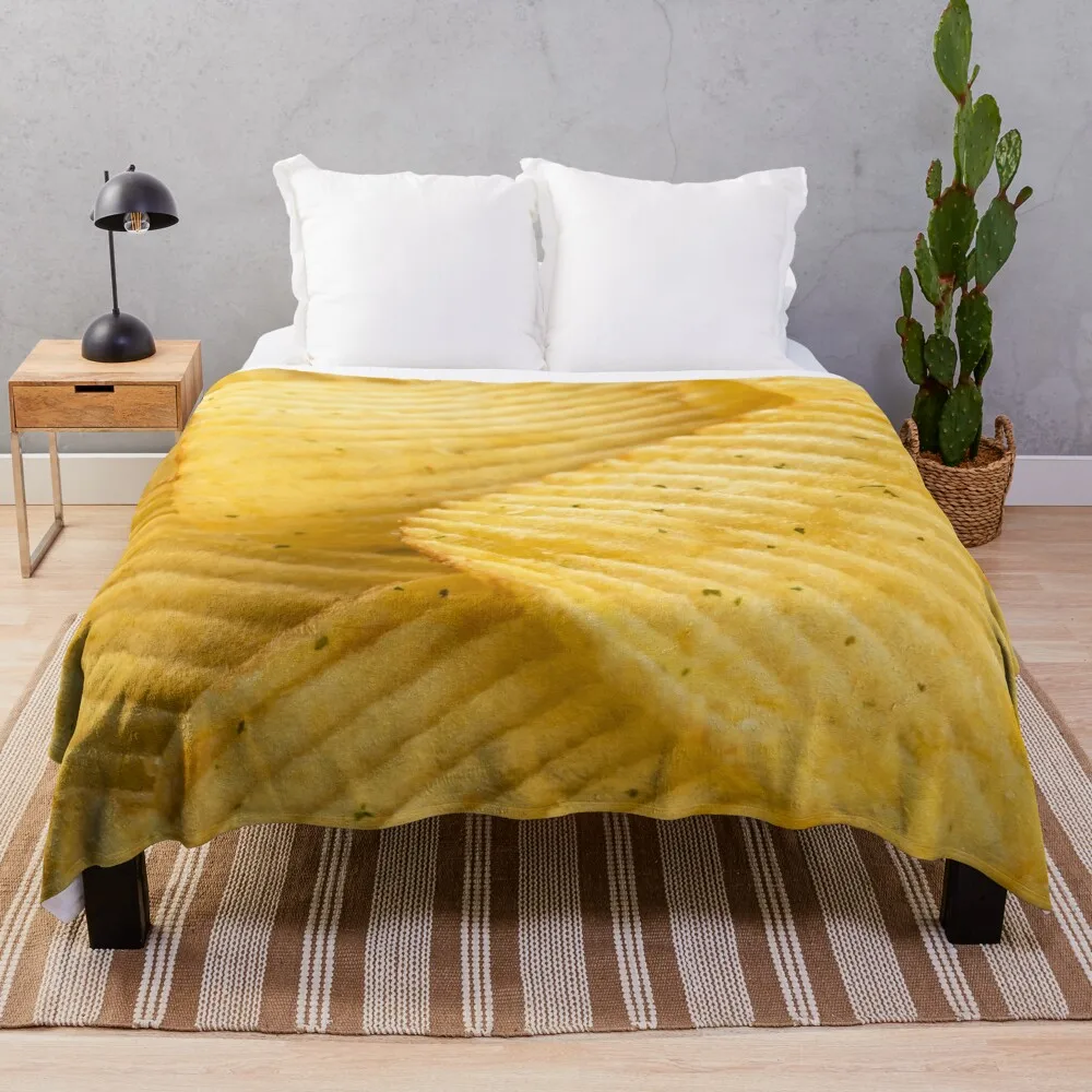 

Ruffled Potato Chips Throw Blanket Comforter Blanket blankets and blankets Bed linens Bed covers