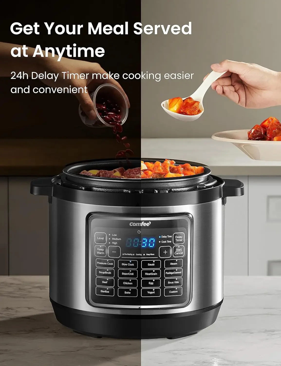 16 in 1 Electric Pressure Instant Multi Olla de Presion Non-Stick Pot Yogurt Maker Rice Cooker Slow Cooker Sauté 6