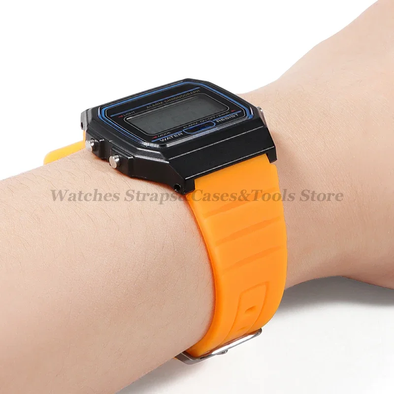 รูปสินค้า ยางซิลิโคน 18 มม. สำหรับ Casio สายนาฬิกา SportBracelet