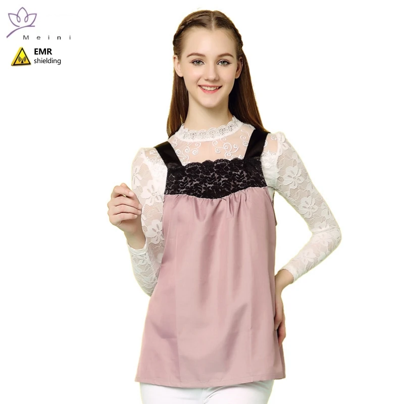 

Genuine electromagnetic radiation protective slip dress EMF shielding 50% colored silver fiber fashionable camisole