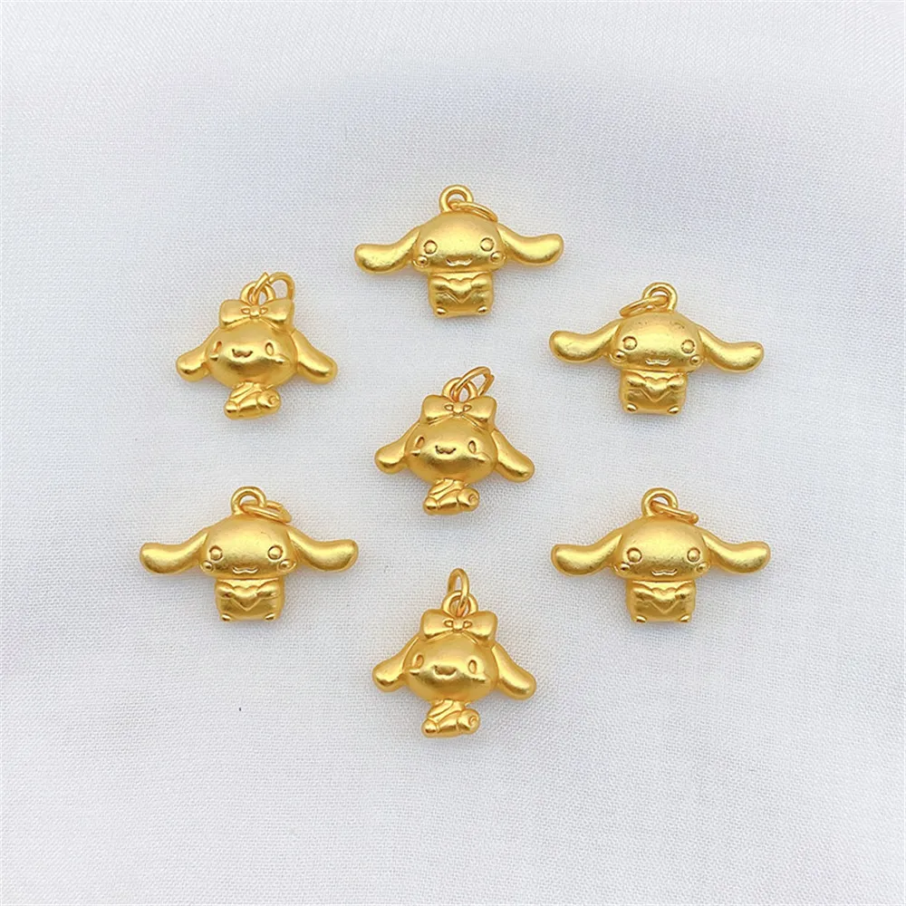 

1pcs Sand Gold Colorful Big Ear Dog Jade Gui Dog Pendant DIY Handwoven Bracelet Necklace Red Rope Jewelry Accessories