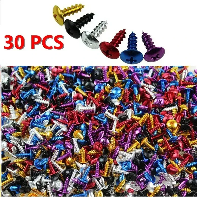 30 pc/lot M5x16 Motorcycle Screw Aluminum Self-tapping Screw for Motor Bicycle