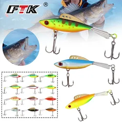 FTK Ice Fishing Lure High Carbon Steel Treble Hook 4g 8g 10g 17g 3D Eye Long Tail Artificial Bait for Winter Fishing Accessories