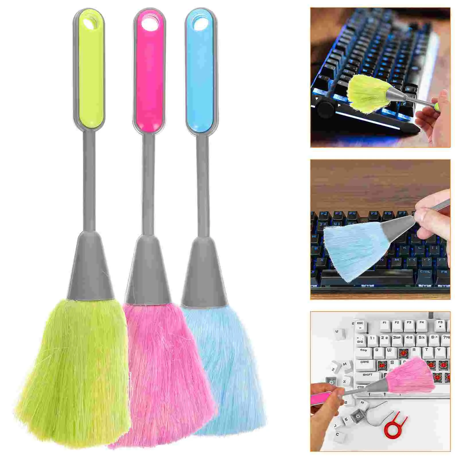 

3 Pcs Keyboard Computer Keyboards Multifunctional Laptop Computer Sewing Machine Cleaner Plastic Groove