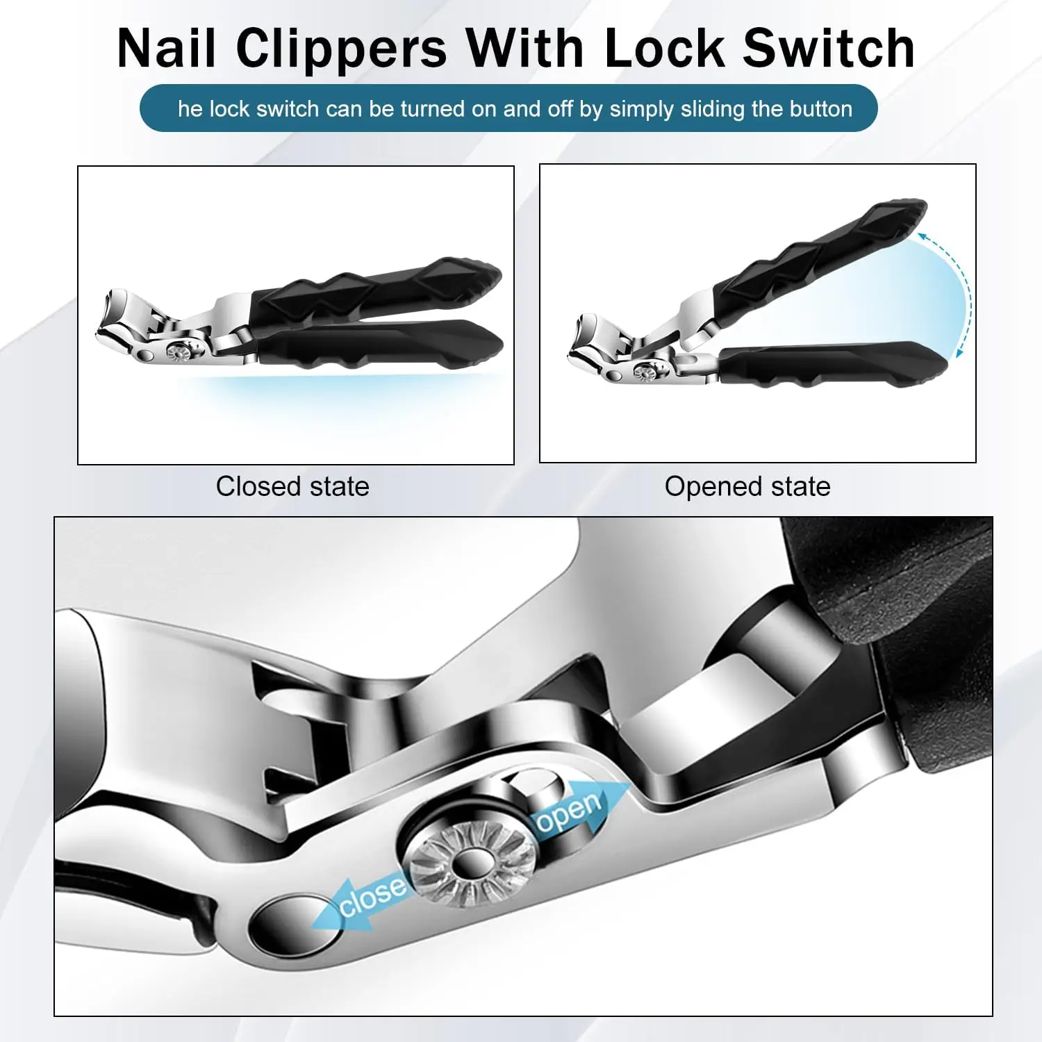 Nail Clippers for Seniors Long Handle Pro Toenail Clippers Senior Nail Clipper for Thick Nails Nail Cutter Trimmer Manicure Tool 4