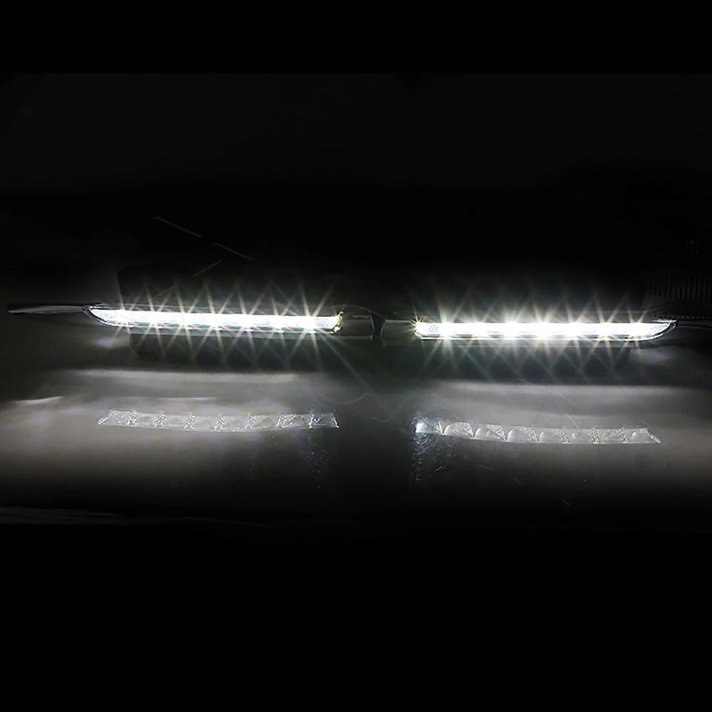 2 sztuk dla BMW X5 E70 2007 2008 2009 2010 samochodów 8led zderzak przedni DRL światła do jazdy dziennej światła przeciwmgielne